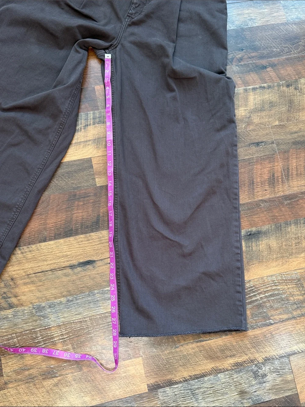 Banana Republic Wide Leg Crop Jeans 32/14 Tall Truffle Brown High Rise Pleated